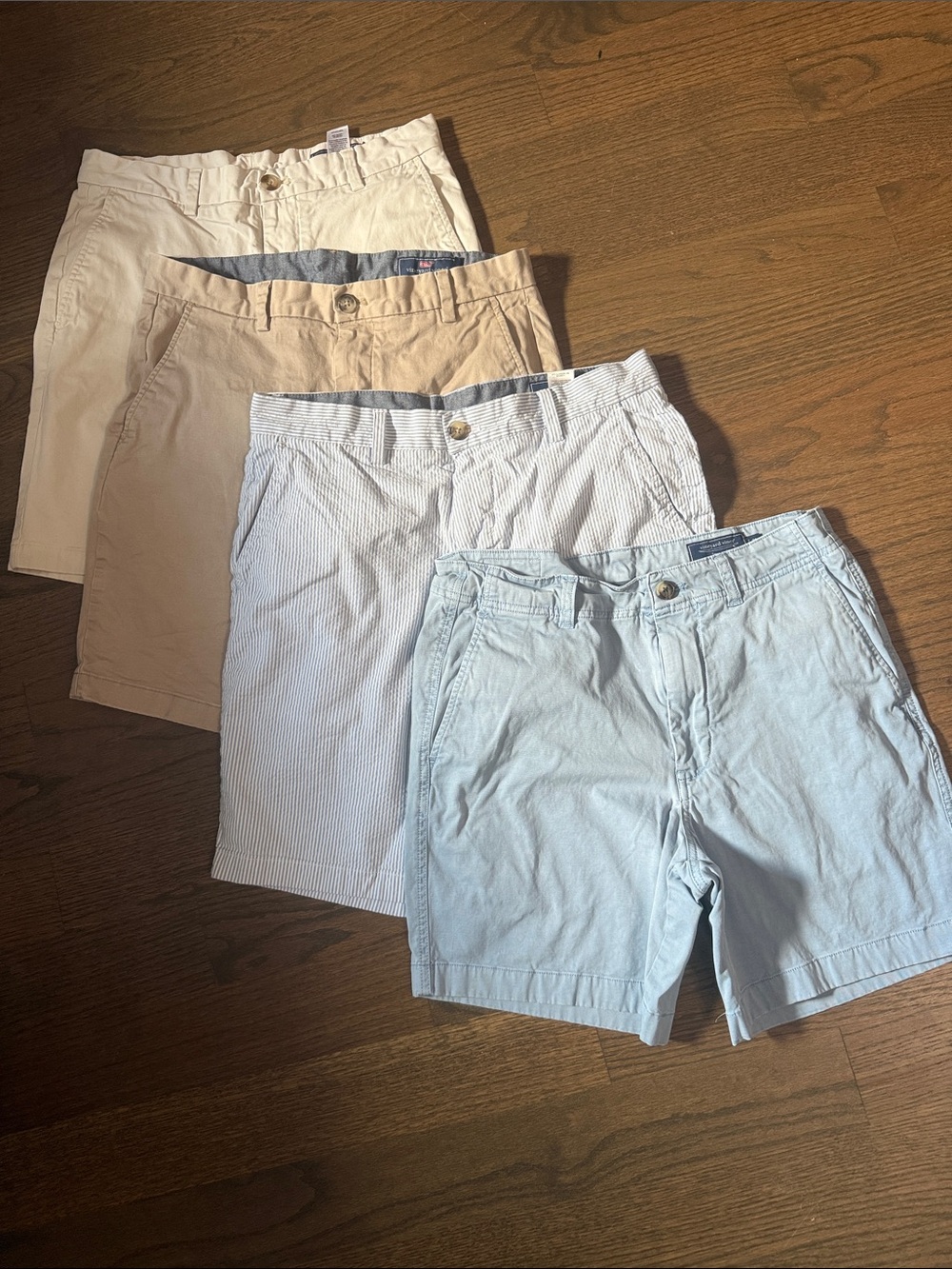 Vineyard Vines Sz31 $25ea or all for $80 blue, seersucker, lt & dark tan- great